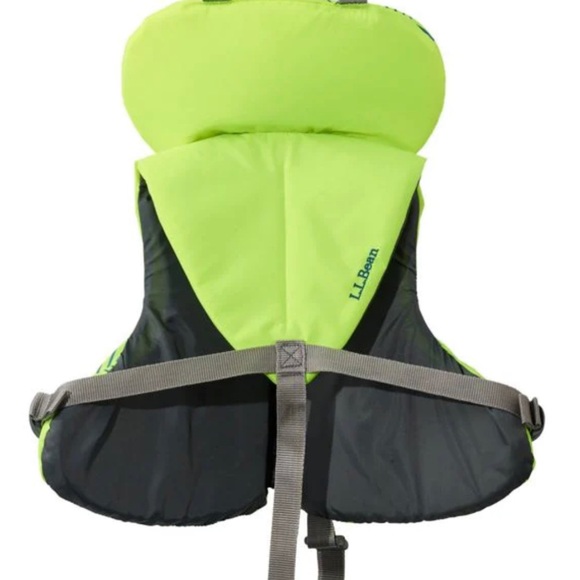 L.L. Bean Discovery Life Jacket-Neon Yellow/Gray - Picture 2 of 2
